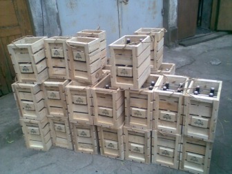 Kvas and juices in boxes